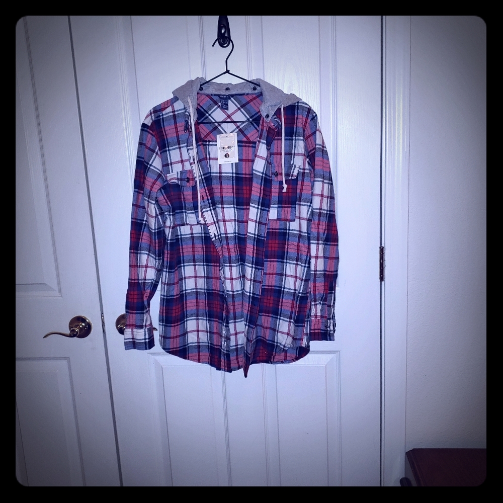 Forever 21 Flannel w/ Removable Hood